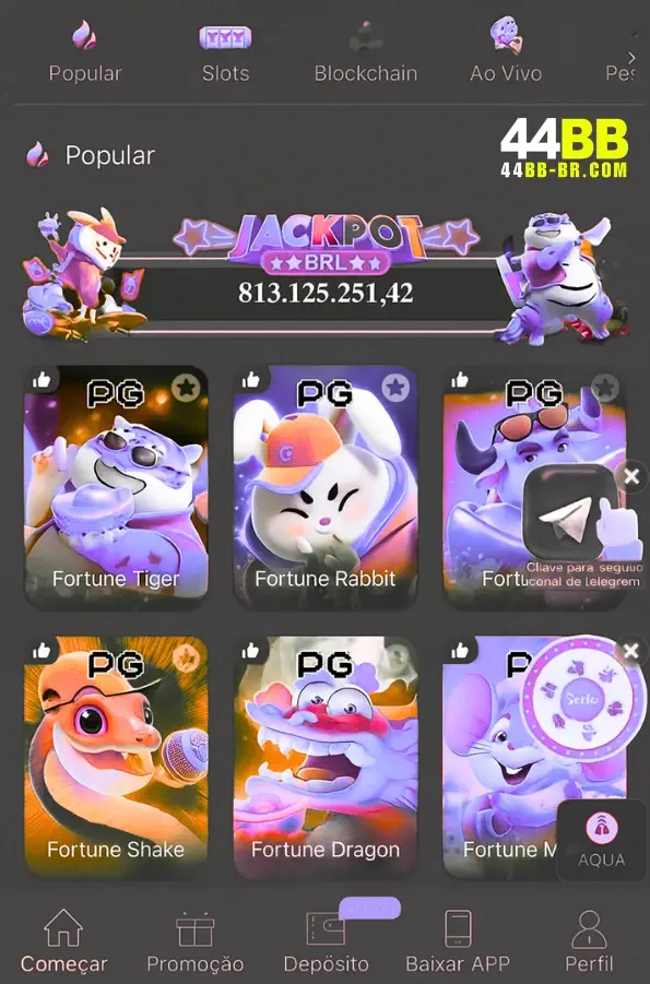 Aplicativo 44BB Cassino para celular